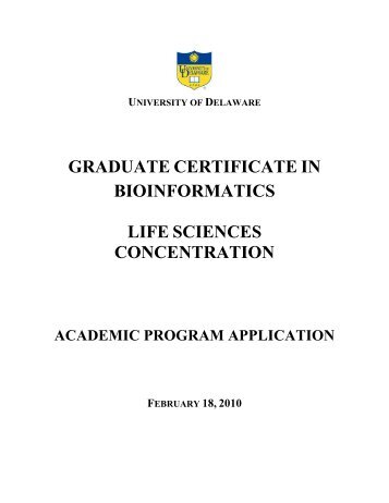 graduate certificate in bioinformatics life sciences concentration