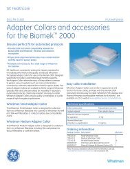 Adapter Collars and accessories for the Biomek™ 2000 - Whatman