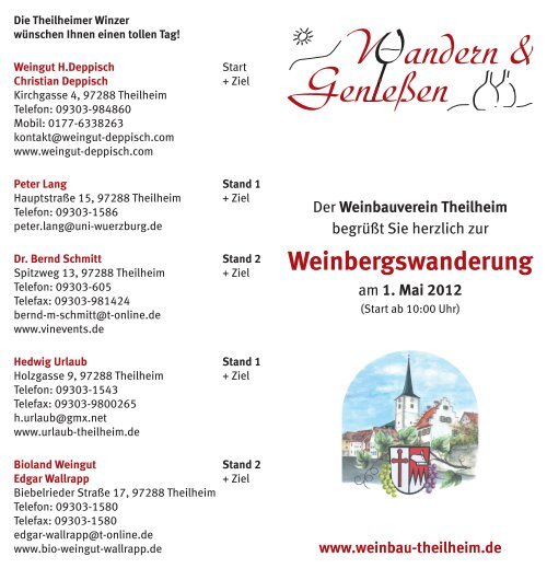 Weinbergswanderung - Weinbauverein Theilheim