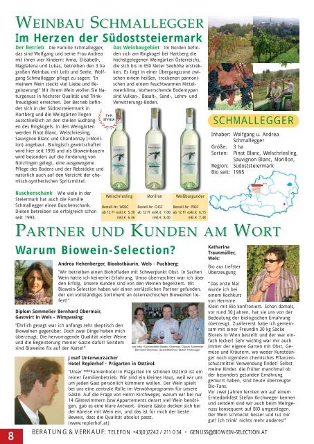 Die besten Bioweine aus - BIOWEIN Selection