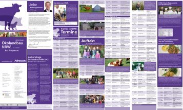 Programm-Flyer - Ökolandbau in NRW