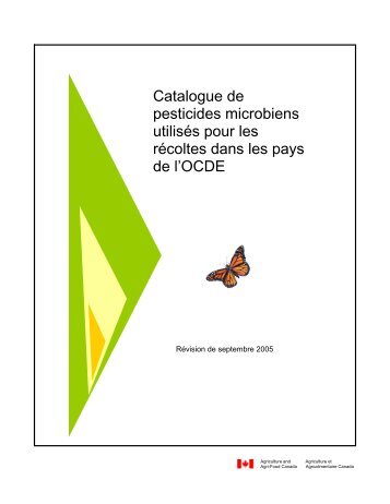 Catalogue de pesticides microbiens utilisés pour les récoltes dans ...