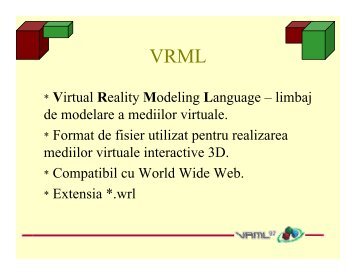 * Virtual Reality Modeling Language – limbaj de ... - Duguleana Mihai