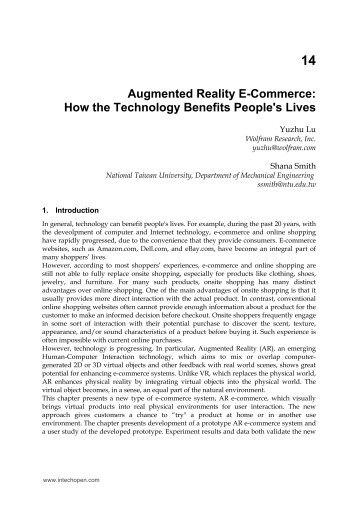 Augmented Reality E-Commerce: How the Technology ... - InTech