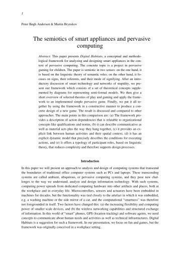 The semiotics of smart appliances and pervasive computing
