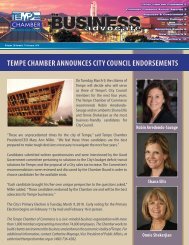 TEMPE CHAMBER ANNOUNCES CITY COUNCIL ENDORSEMENTS
