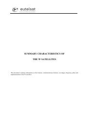 SUMMARY CHARACTERISTICS OF THE W SATELLITES