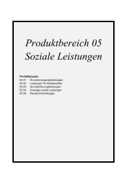 Produktbereich 05 Soziale Leistungen - Drensteinfurt