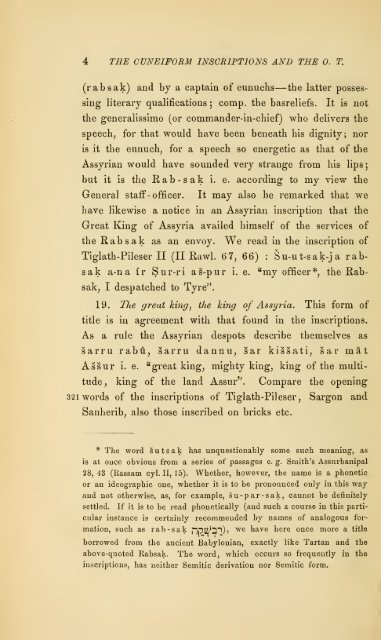 The cuneiform inscriptions and the Old Testament - The Search For ...