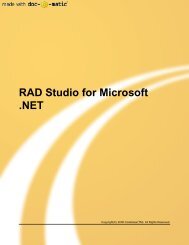RAD Studio for Microsoft .NET - Embarcadero Technologies