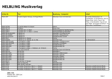 HELBLING Musikverlag - Akkordeon Musik Edition