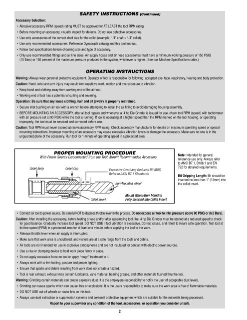 4 hp Die Grinder - Dynabrade Inc.