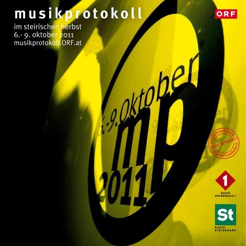 Programmheft 2011 Musikprotokoll Mur Programmheft 2011 Musikprotokoll Mur