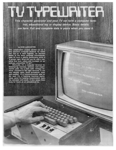 build this tv typewriter