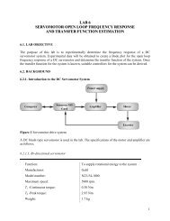 Servomotor Open-loop Frequency response and Transfer Function