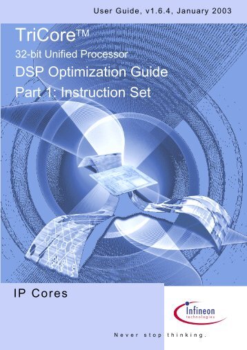 TriCore DSP Optimization Guide - Part 1: Instruction Set - Infineon