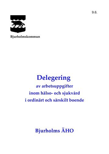 Delegering - Bjurholm kommun