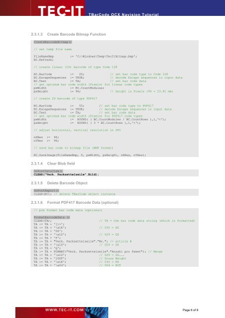 TBarCode OCX - TEC-IT Datenverarbeitung GmbH