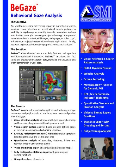 BeGaze Behavioral Gaze Analysis - Sensomotoric Instruments