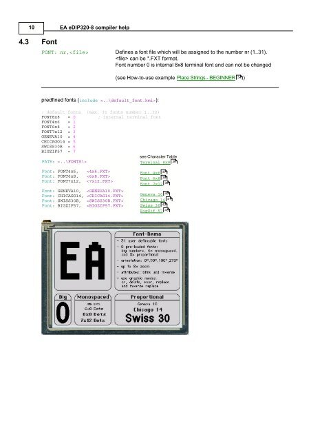 5 EA eDIP320-8 commands - Electronic Assembly