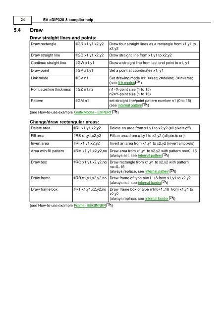 5 EA eDIP320-8 commands - Electronic Assembly