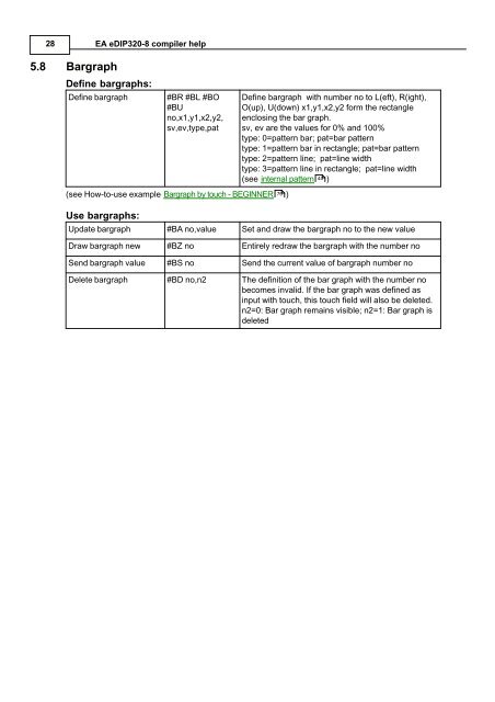 5 EA eDIP320-8 commands - Electronic Assembly