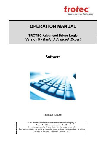 OPERATION MANUAL TROTEC Advanced Driver Logic Version 9