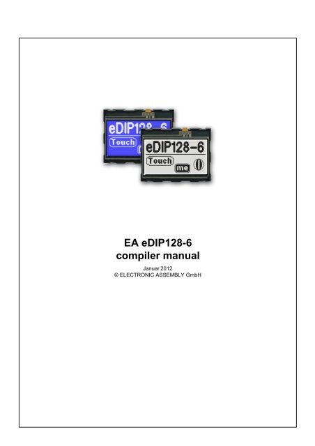 EA eDIP128-6 compiler help - Electronic Assembly