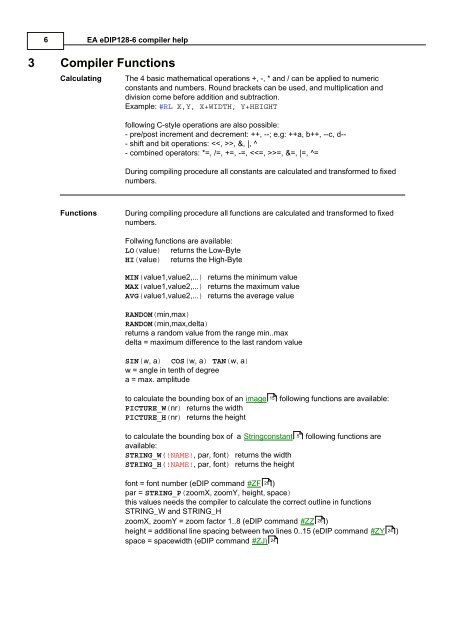 EA eDIP128-6 compiler help - Electronic Assembly