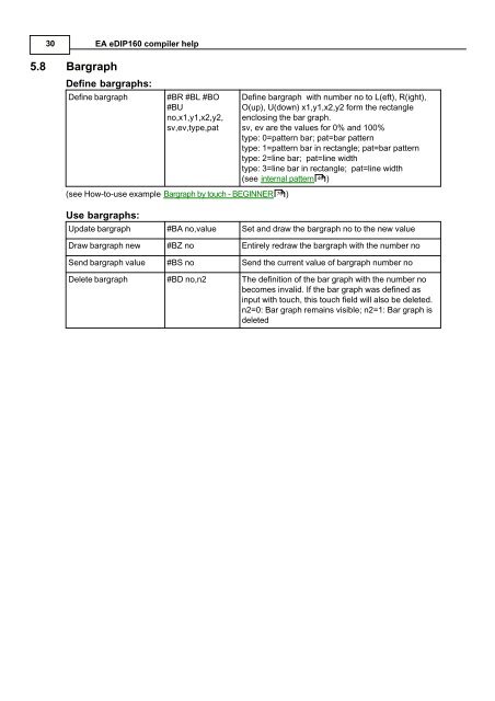 5 EA eDIP160-7 commands - Electronic Assembly