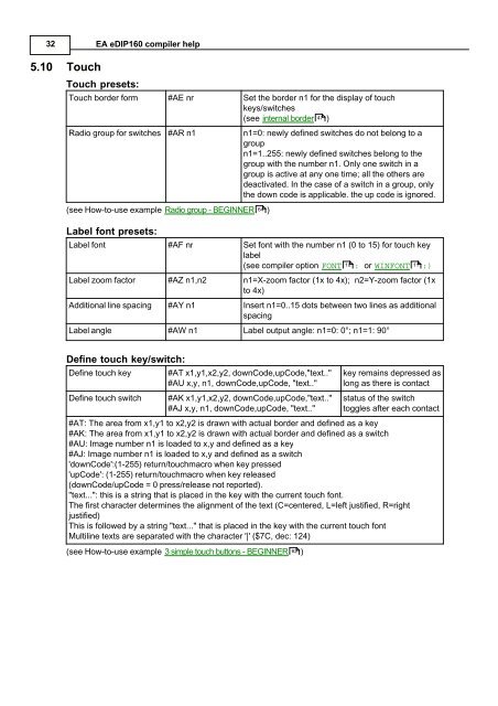 5 EA eDIP160-7 commands - Electronic Assembly