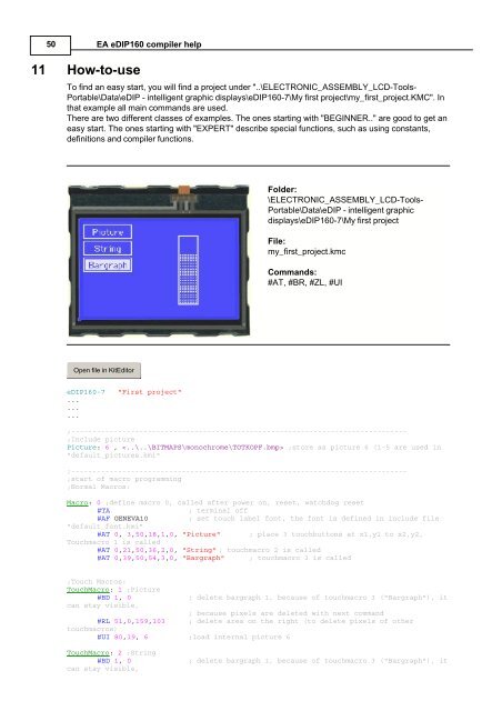 5 EA eDIP160-7 commands - Electronic Assembly