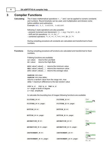 EA eDIPTFT43-A compiler help - Electronic Assembly