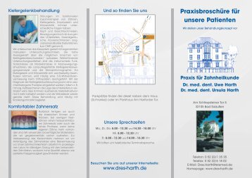 Praxisbroschüre für unsere Patienten - Dr. Uwe Harth & Dr. Ursula ...