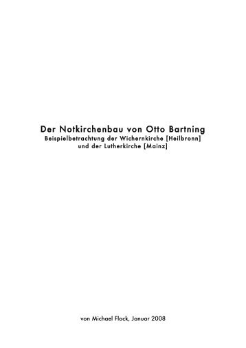 Michael Flock: Der Notkirchenbau von Otto Bartning - gta fh heidelberg