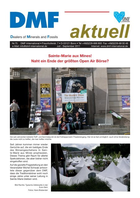 Sainte-Marie aux Mines! Naht ein Ende der ... - DMF International