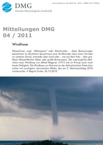 Mitteilungen DMG 04 / 2011 - Deutsche Meteorologische ...