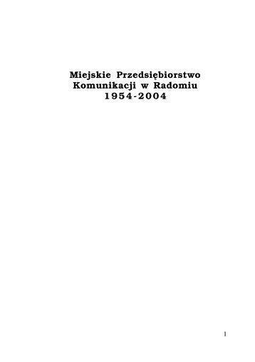 Miejskie Przedsiębiorstwo Komunikacji w Radomiu ... - MPK Radom