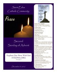 Second Sunday of Advent - St. Edna Catholic Church