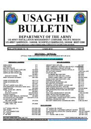 SECTION I. OFFICIAL - U.S. Army Garrison-Hawaii