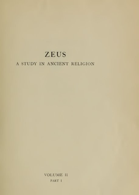 Zeus : a study in ancient religion - Warburg Institute