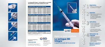 Les avantages de la Seringue BD Integra