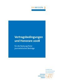 Vertragsbedingungen und Honorare 2008 - DJV Sachsen