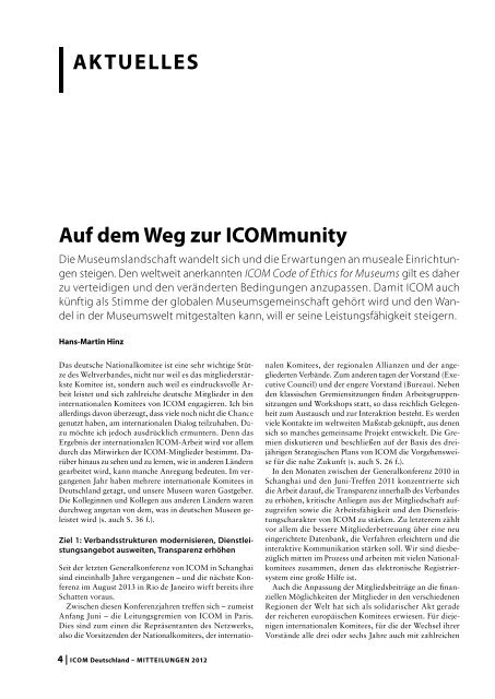 ICOM Deutschland Mitteilungen 2012