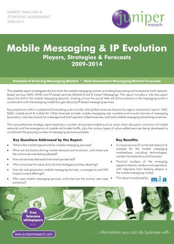 mobile messaging report brochure - Juniper Research