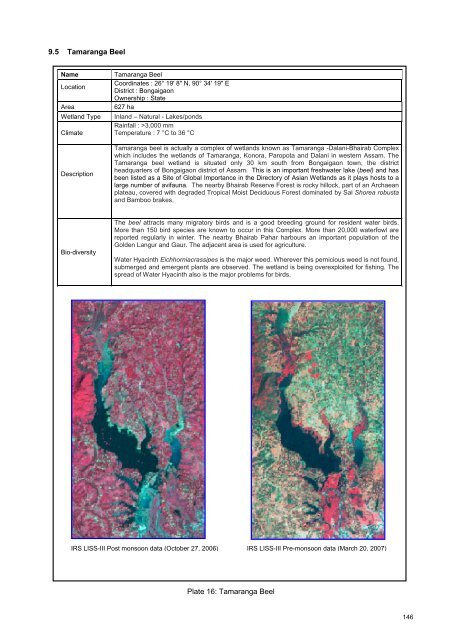 national wetland atlas assam - Ministry of Environment and Forests