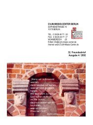 CVJM-MISSIO-CENTER BERLIN 32. Freundesbrief Ausgabe 4 ...