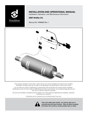 Installation and operational manual - Donaldson Company, Inc.