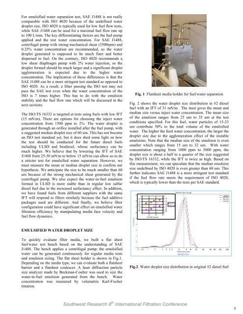 Understanding Emulsified Water Filtration - Donaldson Company, Inc.