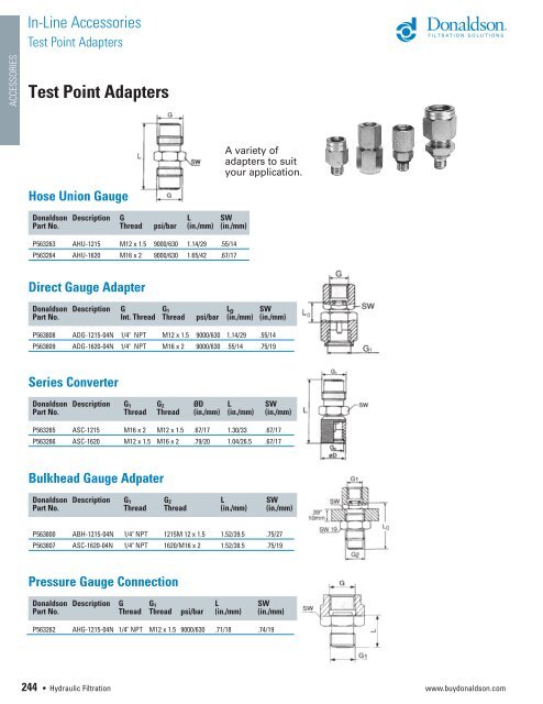 Accessories - Donaldson Company, Inc.